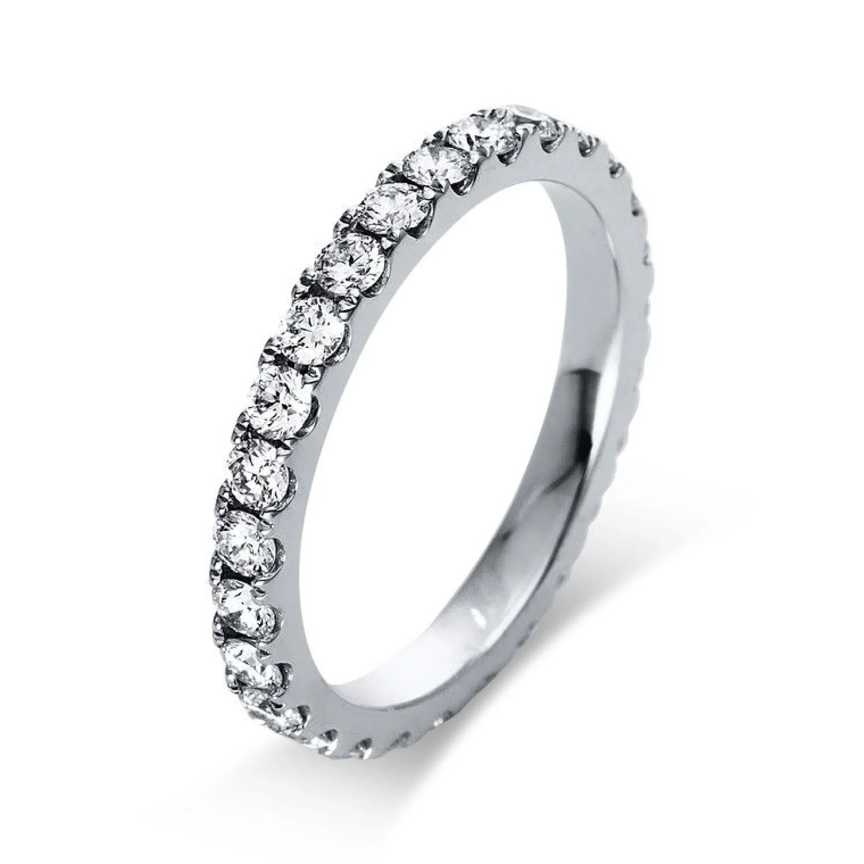 Mémoire-Ring 750/18K Weissgold Diamant 1.11ct.