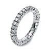 Mémoire-Ring 750/18K Weissgold Diamant 0.85ct.