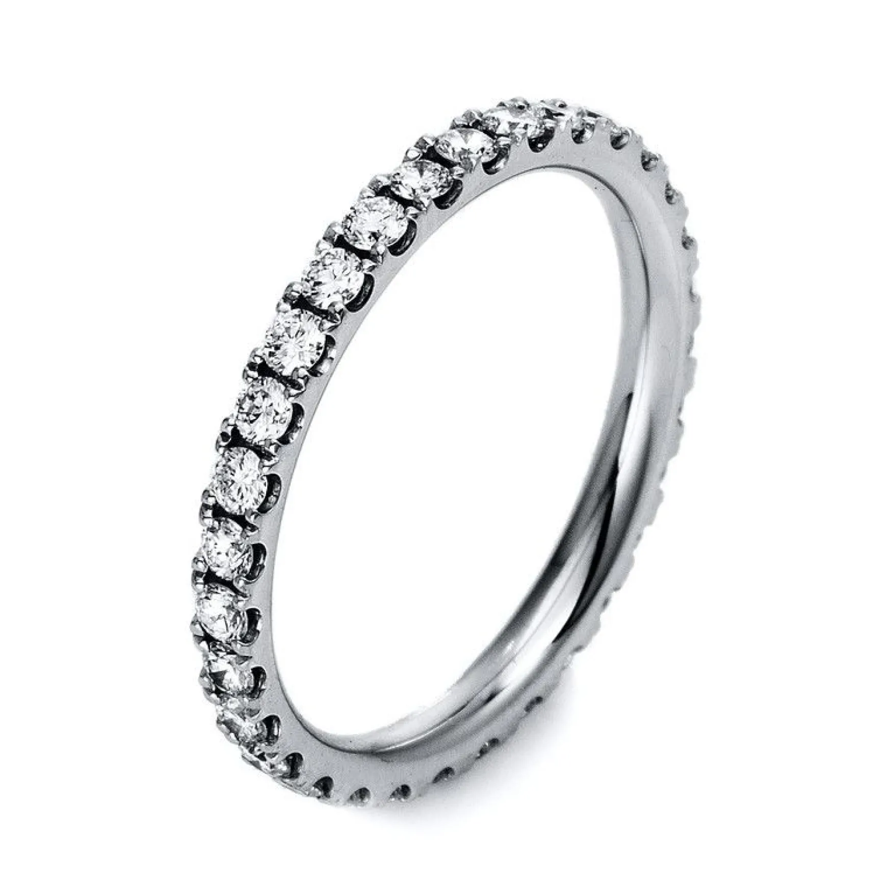 Mémoire-Ring 750/18K Weissgold Diamant 0.72ct.