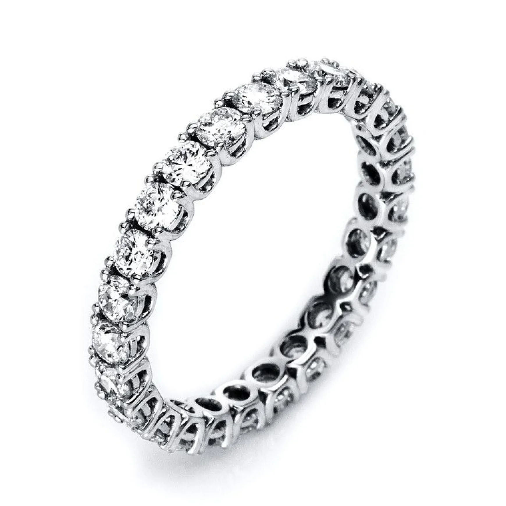 Mémoire-Ring 750/18K Weissgold Diamant 1.5ct.