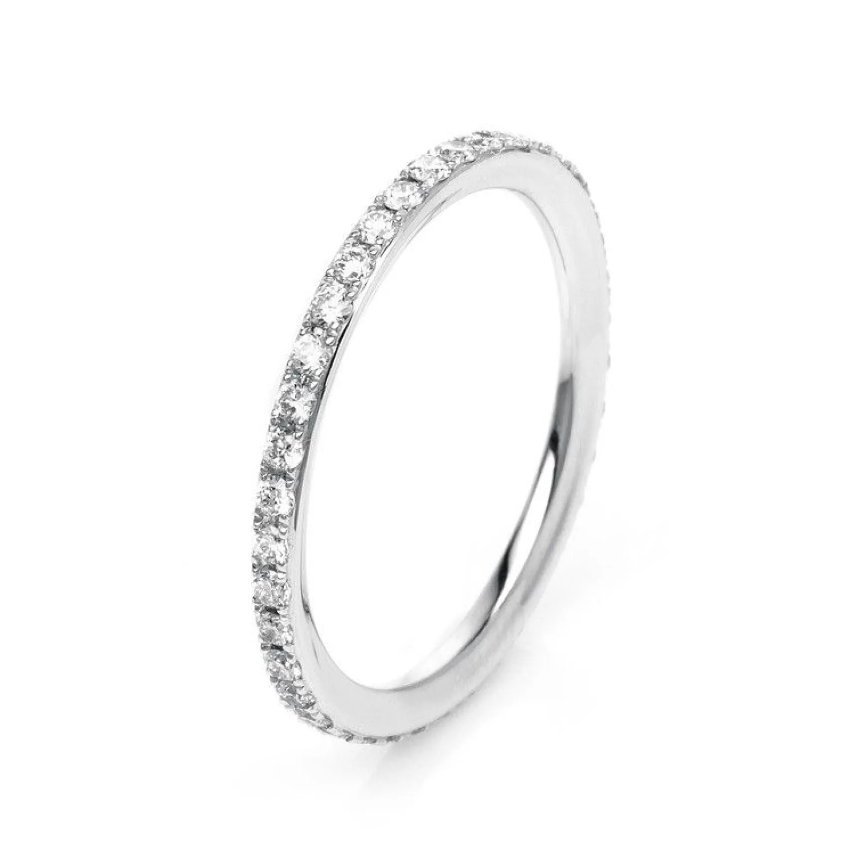 Mémoire-Ring 750/18K Weissgold Diamant 0.5ct.