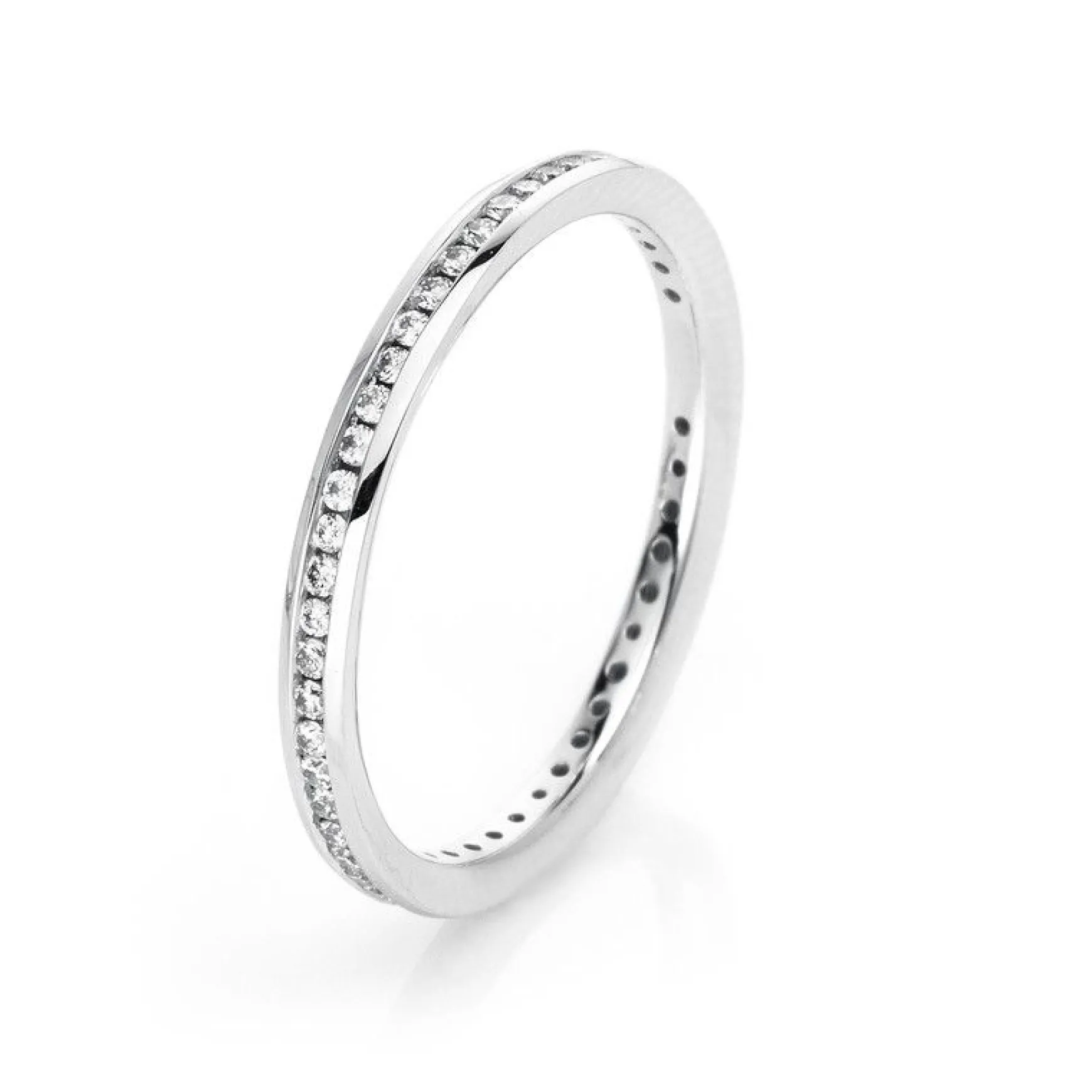 Mémoire-Ring 750/18K Weissgold Diamant 0.28ct.