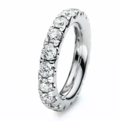 Mémoire-Ring 750/18K Weissgold Diamant 0.64ct.