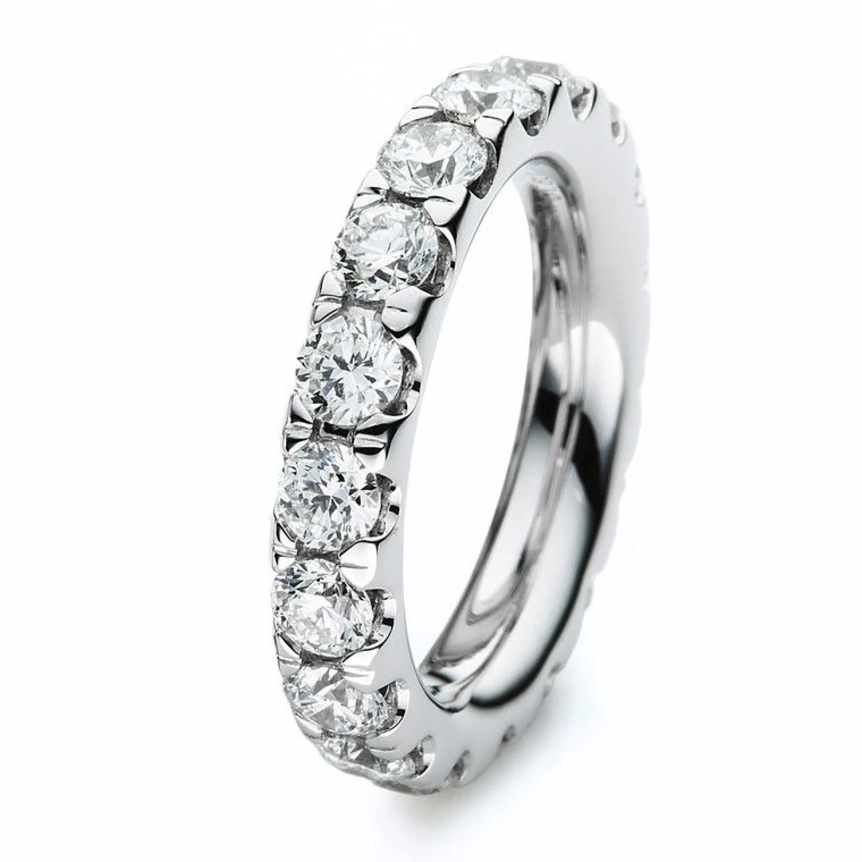 Mémoire-Ring 750/18K Weissgold Diamant 0.64ct.