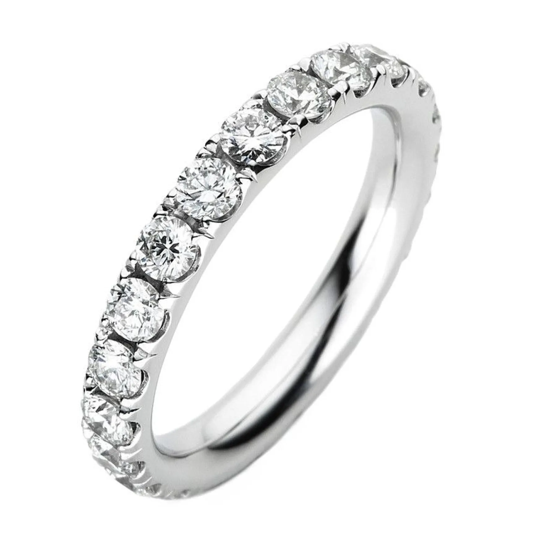 Mémoire-Ring 750/18K Weissgold Diamant 1.7ct.
