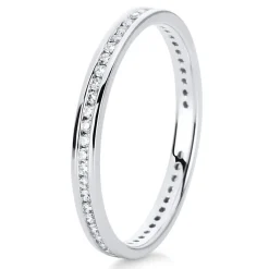 Mémoire-Ring 585/14K Weissgold Diamant 0.24ct.