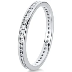 Mémoire-Ring 585/14K Weissgold Diamant 0.39ct.