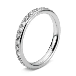 Mémoire-Ring 750/18K Weissgold Diamant 0.83ct.