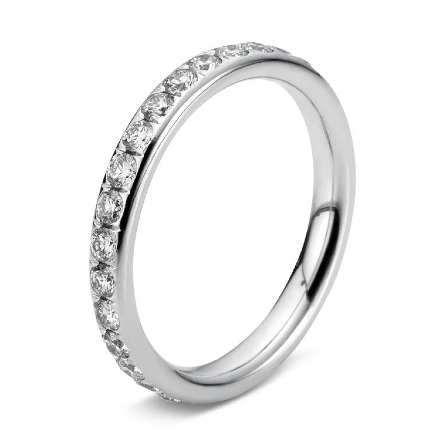 Mémoire-Ring 750/18K Weissgold Diamant 0.83ct.