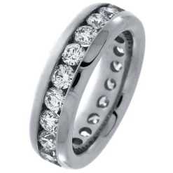 Mémoire-Ring 750/18K Weissgold Diamant 2ct.