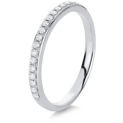 Mémoire-Ring 585/14K Weissgold Diamant 0.15ct.