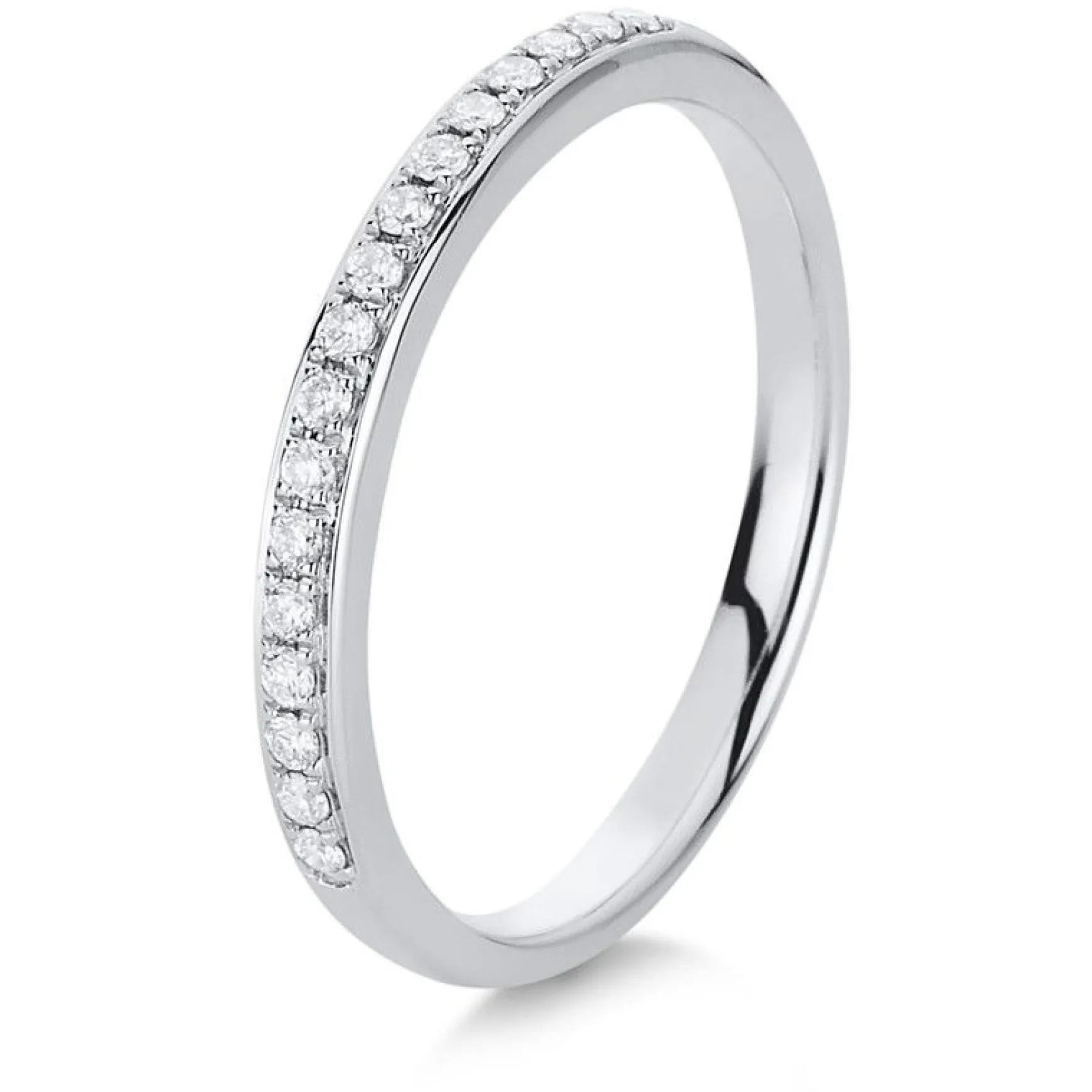 Mémoire-Ring 585/14K Weissgold Diamant 0.15ct.