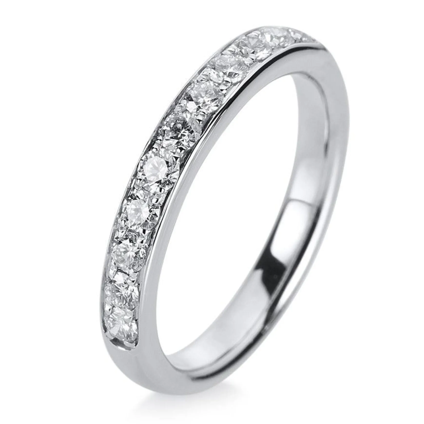 Mémoire-Ring 585/14K Weissgold Diamant 0.5ct.