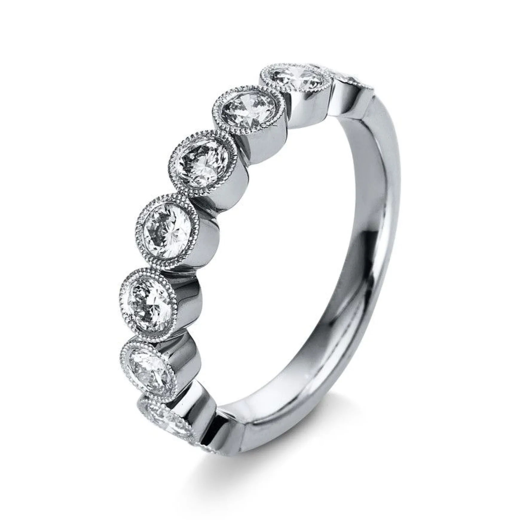 Mémoire-Ring 750/18K Weissgold Diamant 1.04ct.