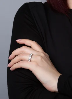 Mémoire-Ring 750/18K Weissgold Diamant 4.82ct.