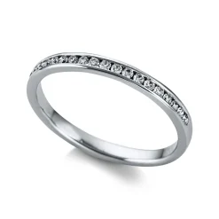 Mémoire-Ring 750/18K Weissgold Diamant 0.19ct.