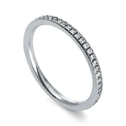 Mémoire-Ring 585/14K Weissgold Diamant 0.31ct.