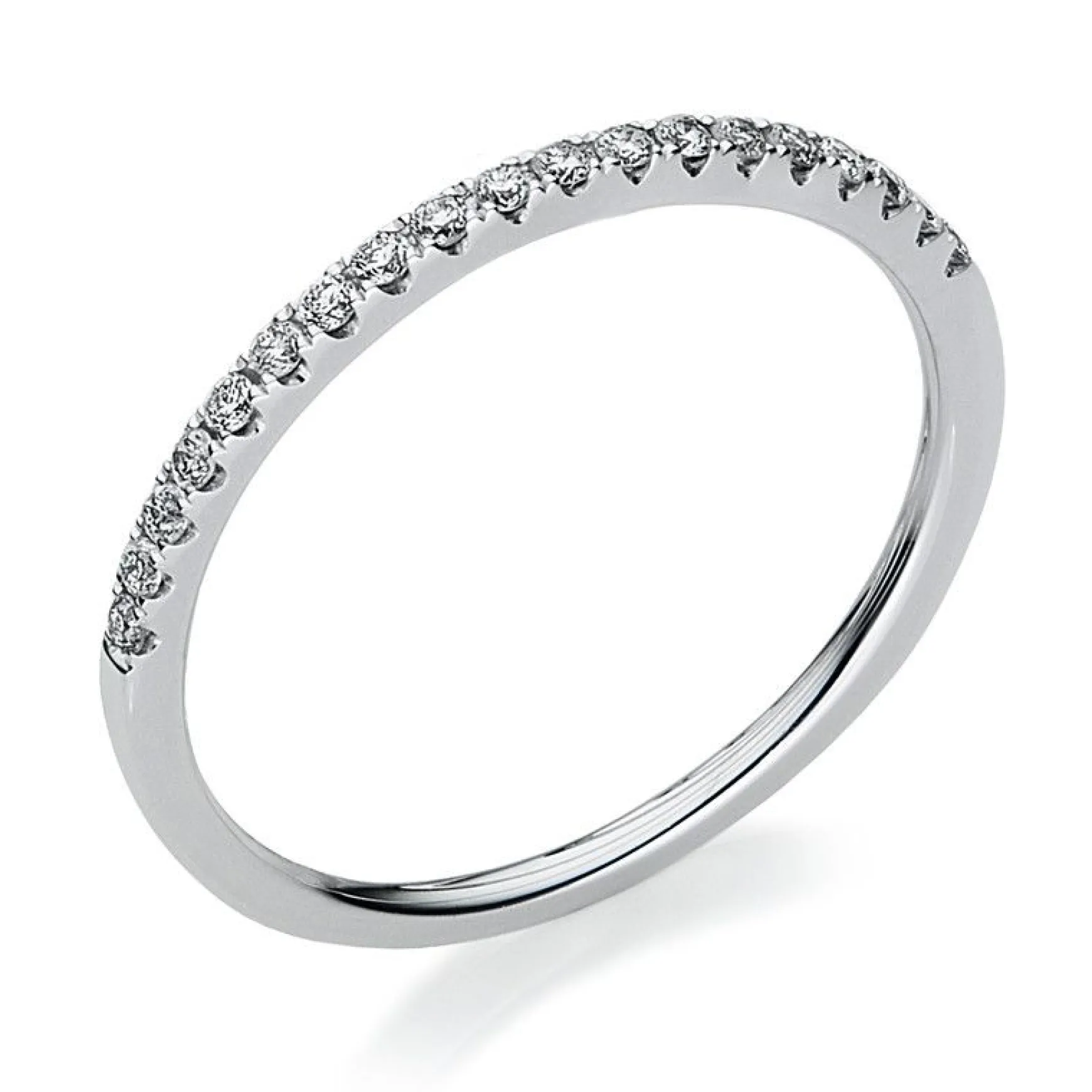Mémoire-Ring 750/18K Weissgold Diamant 0.34ct.