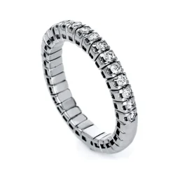 Mémoire-Ring 585/14K Weissgold Diamant 0.48ct.