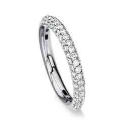 Mémoire-Ring 750/18K Weissgold Diamant 0.79ct.