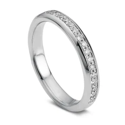 Mémoire-Ring 750/18K Weissgold Diamant 0.24ct.