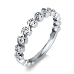 Mémoire-Ring 750/18K Weissgold Diamant 0.38ct.