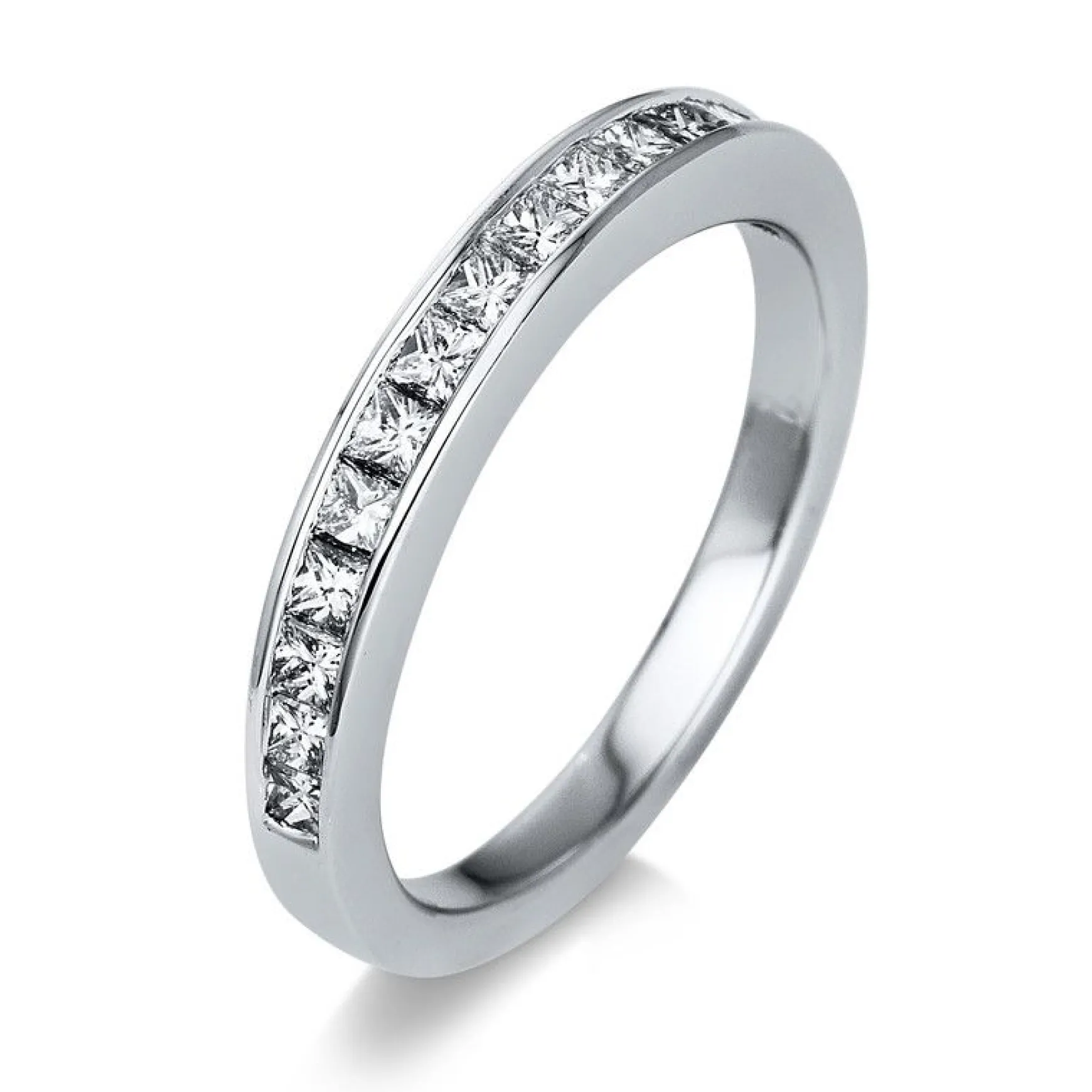 Mémoire-Ring 750/18K Weissgold Diamant 0.56ct.