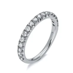 Mémoire-Ring 585/14K Weissgold Diamant 0.61ct.