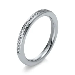 Mémoire-Ring 750/18K Weissgold Diamant 0.16ct.