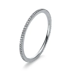 Mémoire-Ring 750/18K Weissgold Diamant 0.15ct.