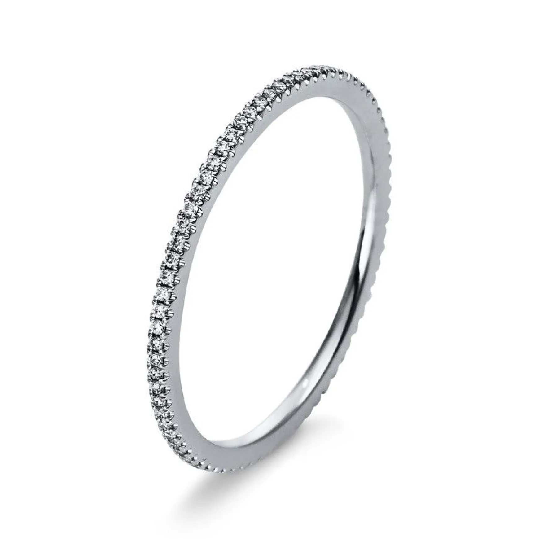 Mémoire-Ring 750/18K Weissgold Diamant 0.15ct.