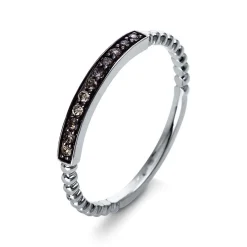 Mémoire-Ring 750/18K Weissgold Diamant 0.11ct.
