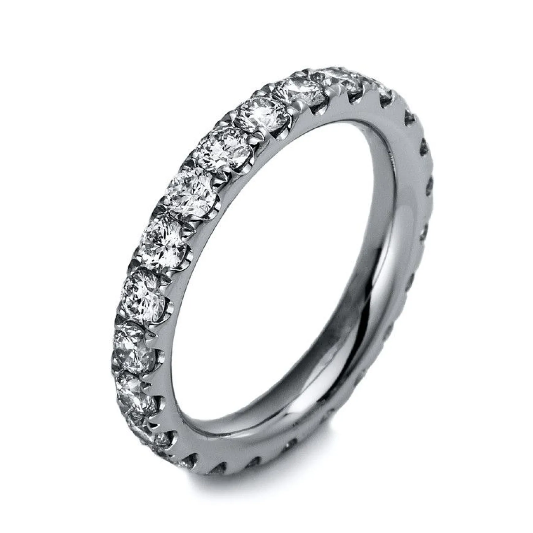 Mémoire-Ring 750/18K Weissgold Diamant 1.95ct.