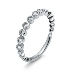 Mémoire-Ring 750/18K Weissgold Diamant 0.35ct.