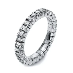 Mémoire-Ring 750/18K Weissgold Diamant 0.92ct.