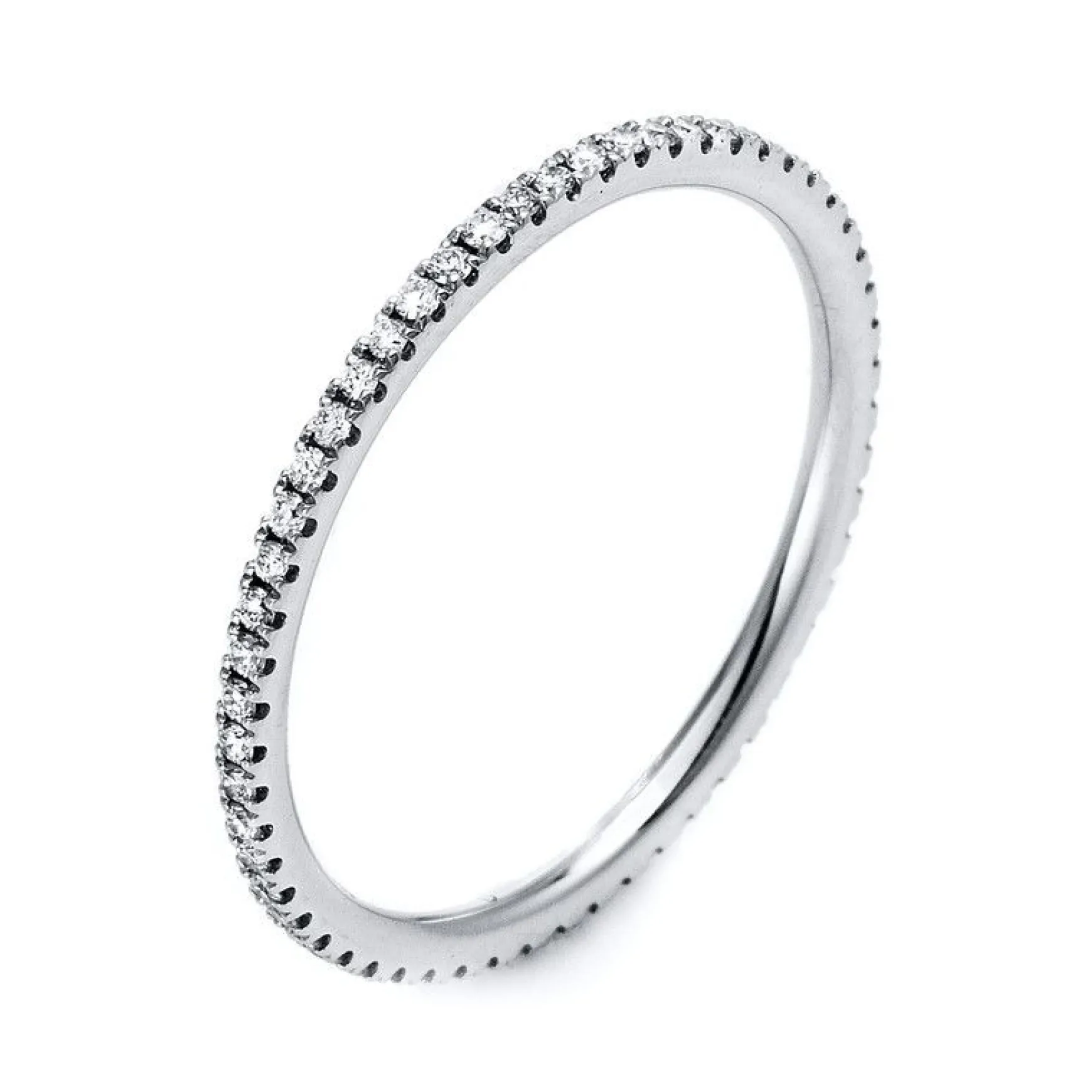 Mémoire-Ring 750/18K Weissgold Diamant 0.31ct.