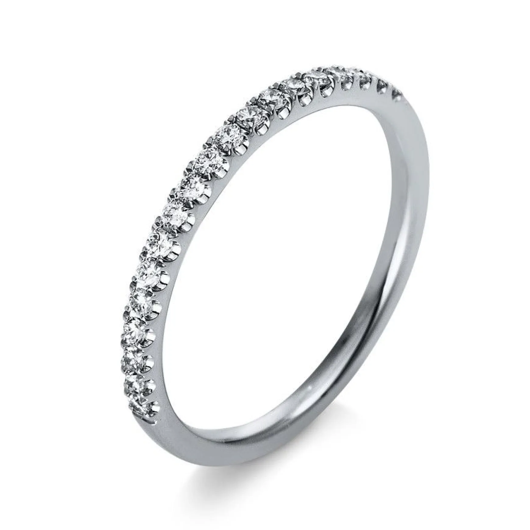 Mémoire-Ring 750/18K Weissgold Diamant 0.2ct.