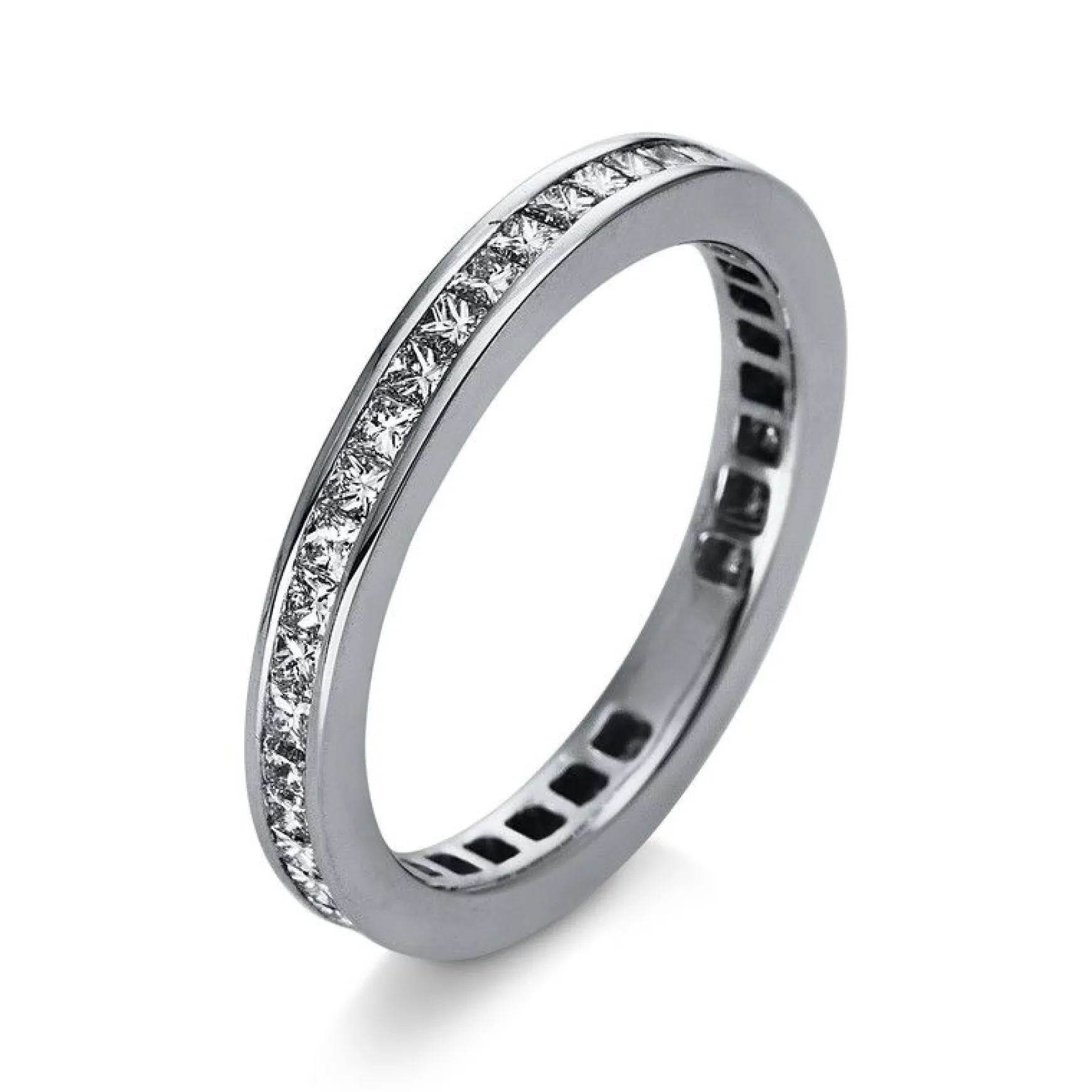 Mémoire-Ring 750/18K Weissgold Diamant 0.98ct.