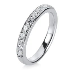 Mémoire-Ring 750/18K Weissgold Diamant 0.29ct.