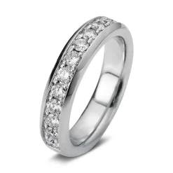 Mémoire-Ring 750/18K Weissgold Diamant 0.73ct.