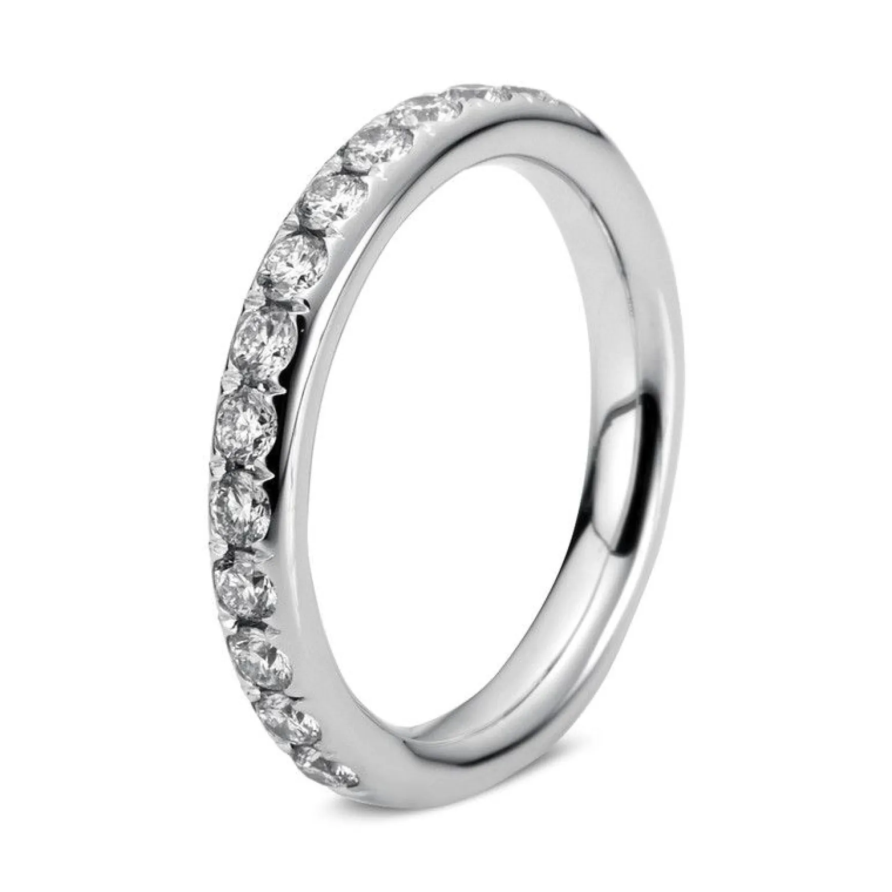 Mémoire-Ring 750/18K Weissgold Diamant 0.79ct.