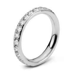 Mémoire-Ring 750/18K Weissgold Diamant 1.07ct.