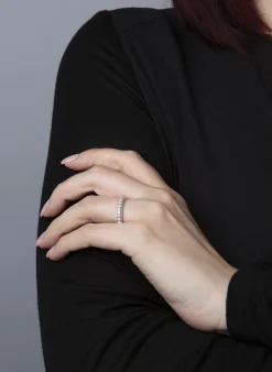 Mémoire-Ring 585/14K Weissgold Diamant 0.86ct.