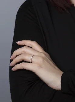 Mémoire-Ring 585/14K Weissgold Diamant 0.16ct.