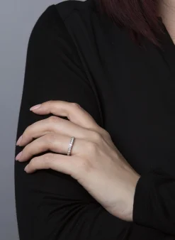 Mémoire-Ring 585/14K Weissgold Diamant 1.08ct.