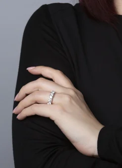 Mémoire-Ring 750/18K Weissgold Diamant 4.82ct.