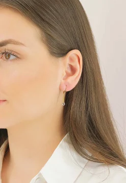 Ohrhänger Bicolor Gelb-/Weissgold 750, 27x5mm