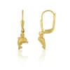 Ohrhänger Delphin Gelbgold 750, 28x6mm