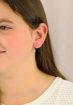 Ohrhänger Delphin Weissgold 750, 24x6mm