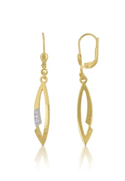 Ohrhänger Gelbgold 750 Diamant 0.047ct. 37x6mm